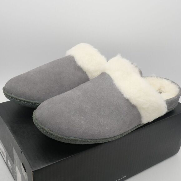 NEW SOREL Nakiska Slide II Women's 12 Suede Lined Slippers Gray Indoor/Outdoor - Picture 1 of 10